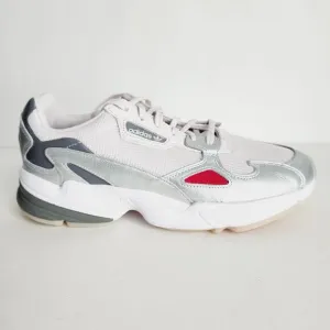 Adidas Women's Falcon Running Sneakers Size 9.5 White Silver Pink