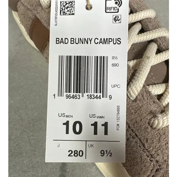 adidas x Bad Bunny Campus “Chalky Brown” Shoes ID2529 Size M10 W11 New
