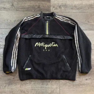 Adidas x Metropolitan Sherpa Polar Fleece 1/4 Zip Black - Men's Size Medium