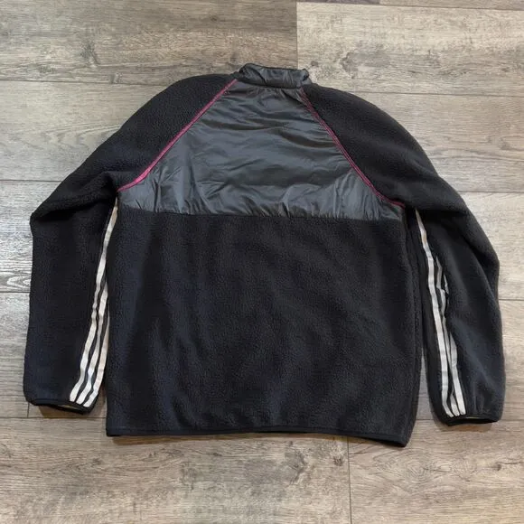 Adidas x Metropolitan Sherpa Polar Fleece 1/4 Zip Black - Men's Size Medium