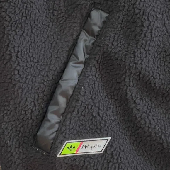 Adidas x Metropolitan Sherpa Polar Fleece 1/4 Zip Black - Men's Size Medium