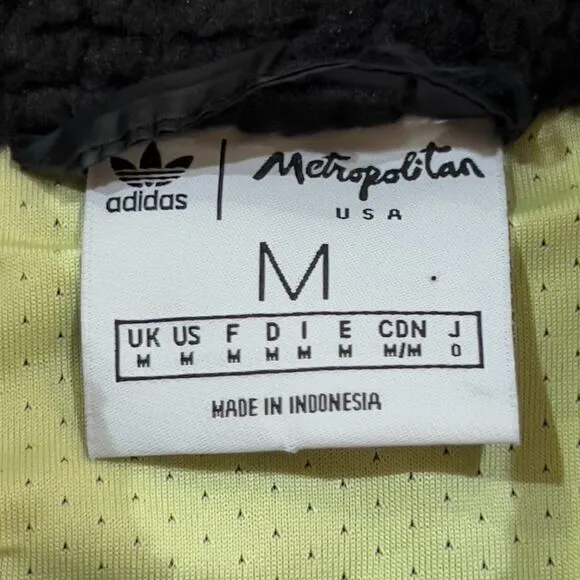 Adidas x Metropolitan Sherpa Polar Fleece 1/4 Zip Black - Men's Size Medium
