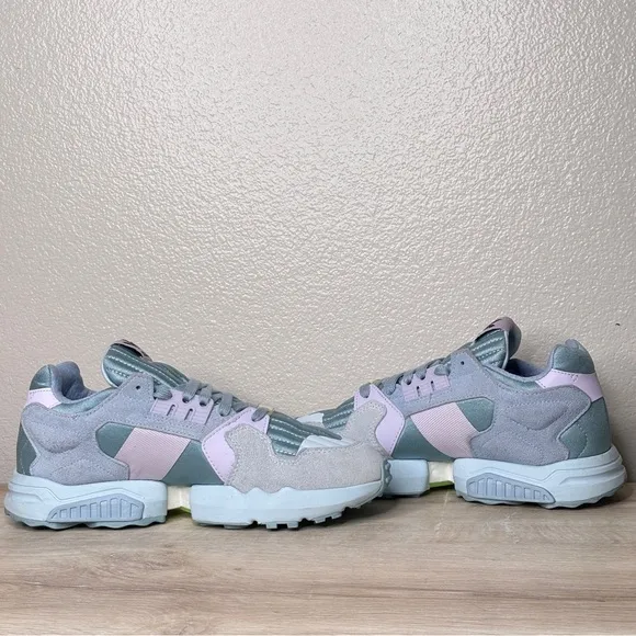 Adidas ZX Torsion Ash Purple &amp; Teal Suede Lace Up Sneakers Size 9