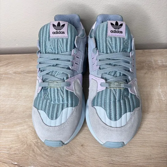 Adidas ZX Torsion Ash Purple &amp; Teal Suede Lace Up Sneakers Size 9