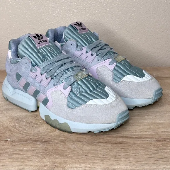 Adidas ZX Torsion Ash Purple &amp; Teal Suede Lace Up Sneakers Size 9