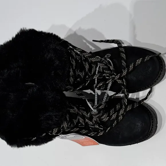 Aetrex Brooklyn Weatherproof Fur Lace Up Boot