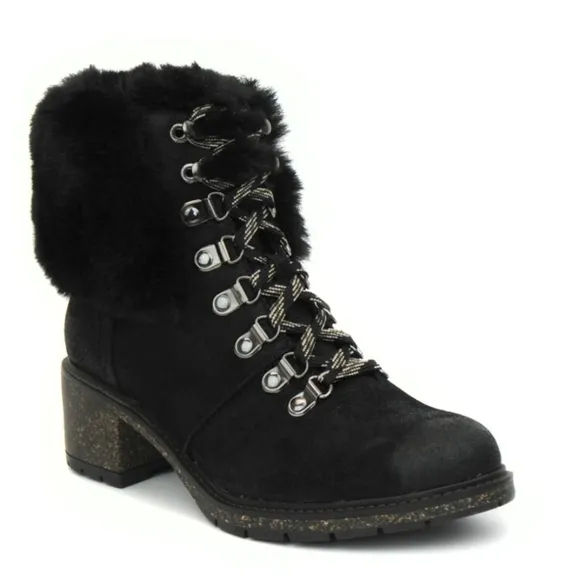 Aetrex Brooklyn Weatherproof Fur Lace Up Boot