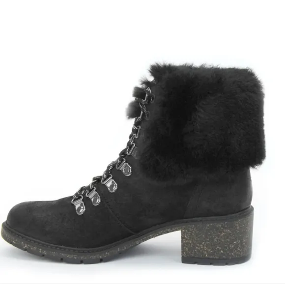 Aetrex Brooklyn Weatherproof Fur Lace Up Boot