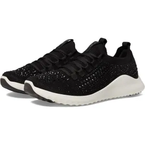Aetrex Carly Sparkle AS250 Sneakers Women's 7 Black Comfort Casual Shoes KHD1080
