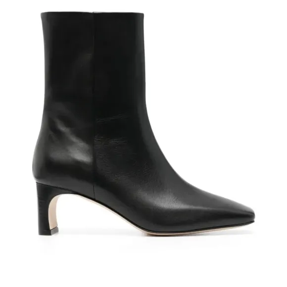 Aeyde Tabitha black square toe ankle boots 40=10