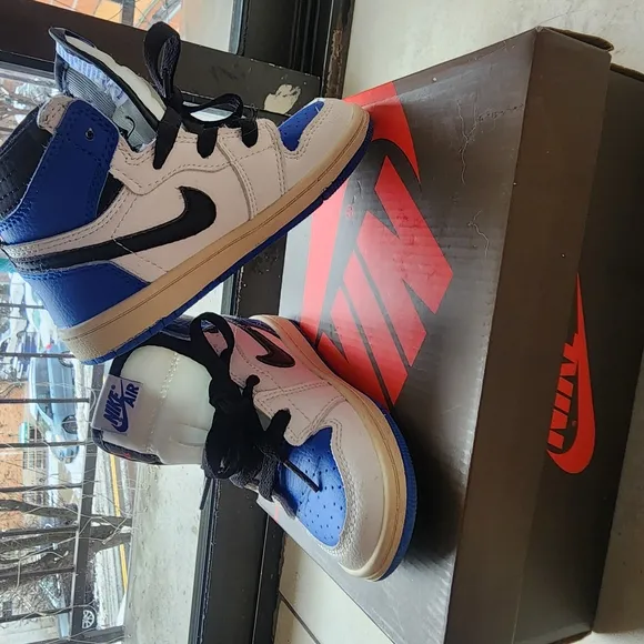 AIR JORDAN 1 HIGH OG TS SP travis scott Nike Kids Air Sneakers - Blue and White