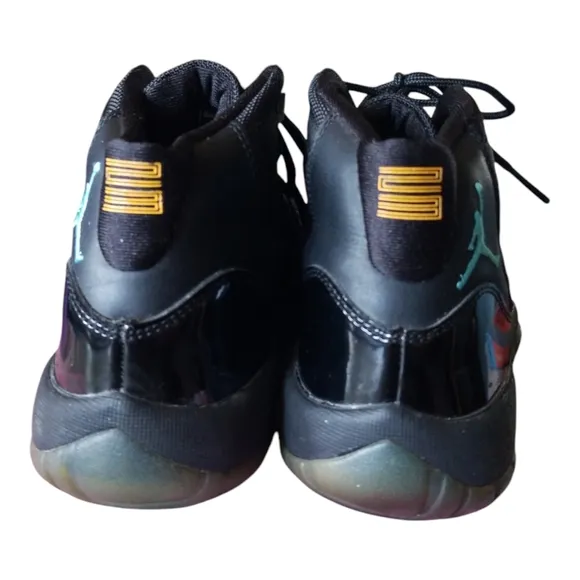 Air Jordan 11 Retro High Top Boy's Black Basketball Shoes Size 5.5