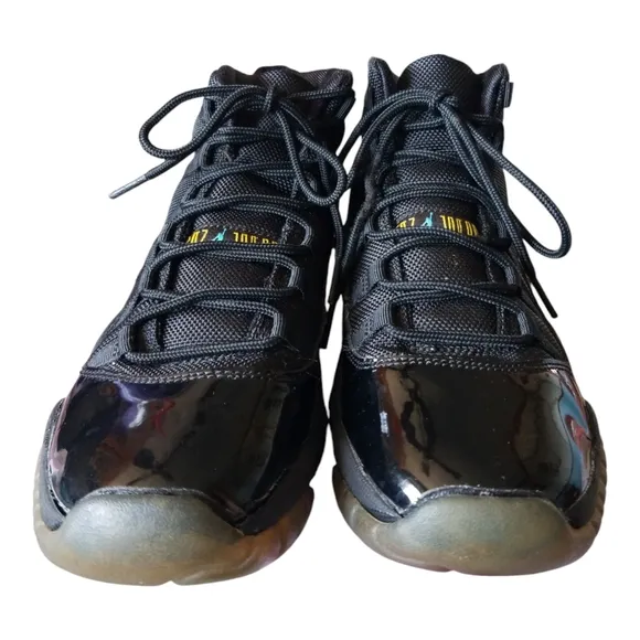 Air Jordan 11 Retro High Top Boy's Black Basketball Shoes Size 5.5