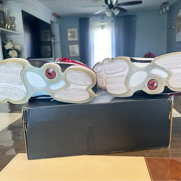 Air Jordan 6 Rings Red and White Sneakers