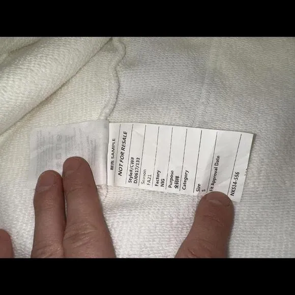 Air Jordan Fragment Travis Scott Fleece White Shorts Sample