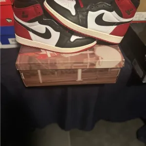 Air Jordan High-Top Sneakers in Red, Black, and White Jordan 1 ( reimagined)