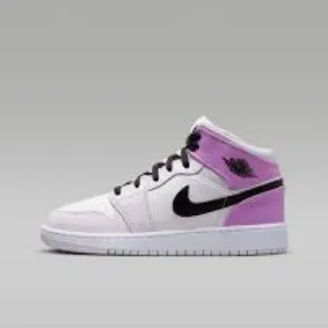 Air Jordan White and Purple High-Top Sneakers