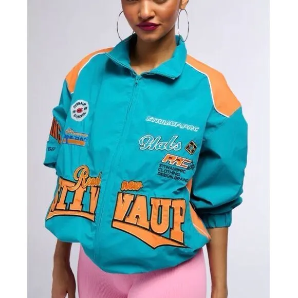 AKIRA ALIX PATCH WINDBREAKER BOMBER MEDIUM