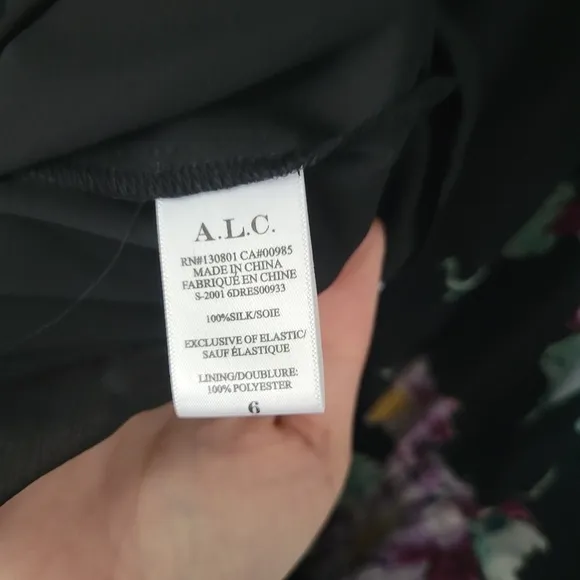 A.L.C Hollis Floral Silk Dress