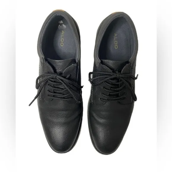 Aldo Shumen Mens Casual Sneaker black Vegan Faux Leather Pointed Toe