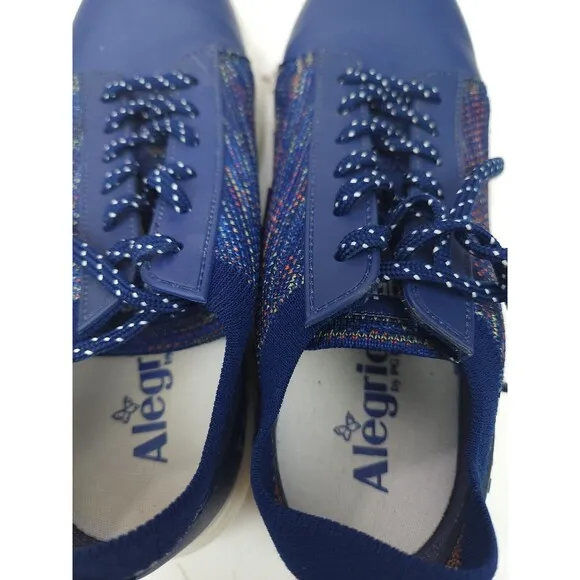 Alegria Blue Traq Quest Women's Non Slip Walking Sneakers Shoes Size 37 / 7-7.5