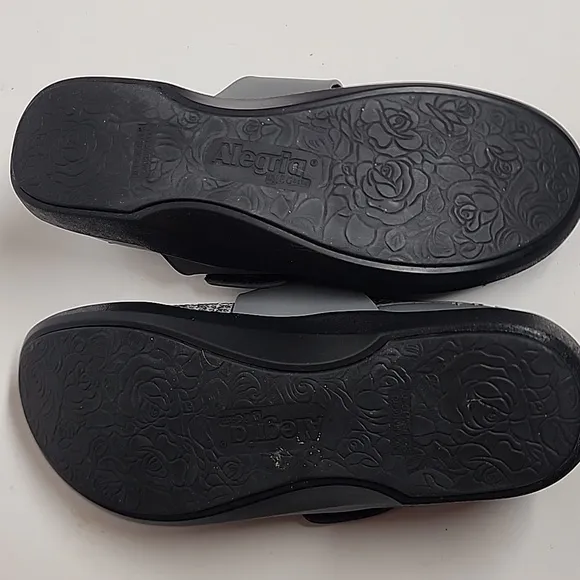 Alegria gray traq Loafers Slip-On velcro comfort sz 41/8M/9.5W walking shoes