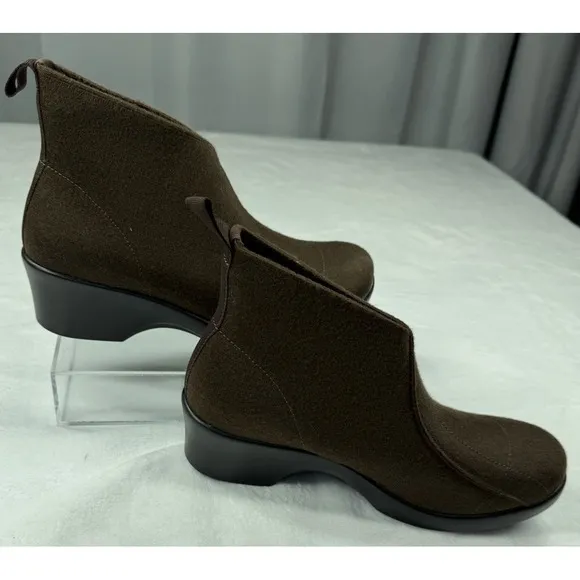 ALEGRIA NADYA Brown FLEECE ANKLE BOOTS BOOTIES SHOES US WOMENS SZ 9 EU 40