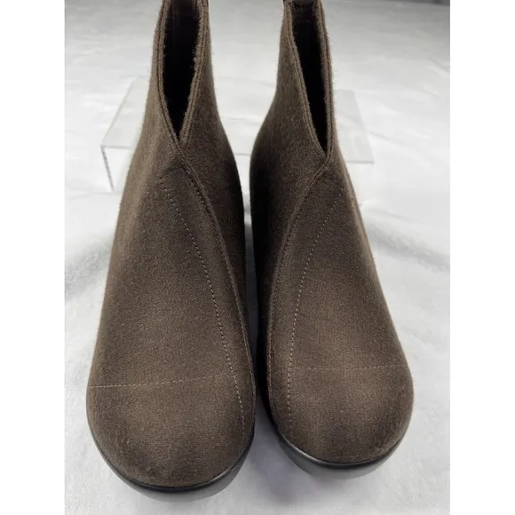 ALEGRIA NADYA Brown FLEECE ANKLE BOOTS BOOTIES SHOES US WOMENS SZ 9 EU 40