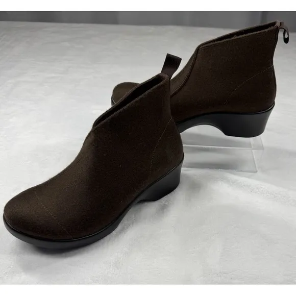 ALEGRIA NADYA Brown FLEECE ANKLE BOOTS BOOTIES SHOES US WOMENS SZ 9 EU 40