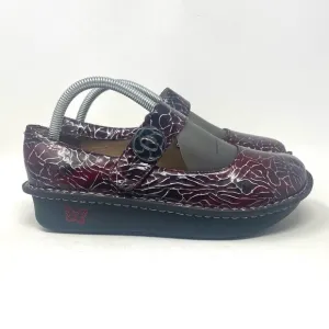 Alegria Paloma Wine Etched Comfort Shoes Red Womens 39