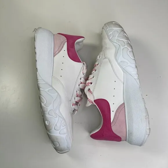 Alexander McQueen Court Larry Oversized Nappa Platform Trainer Sneaker Size 38.5