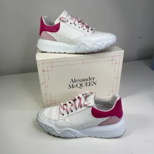 Alexander McQueen Court Larry Oversized Nappa Platform Trainer Sneaker Size 38.5