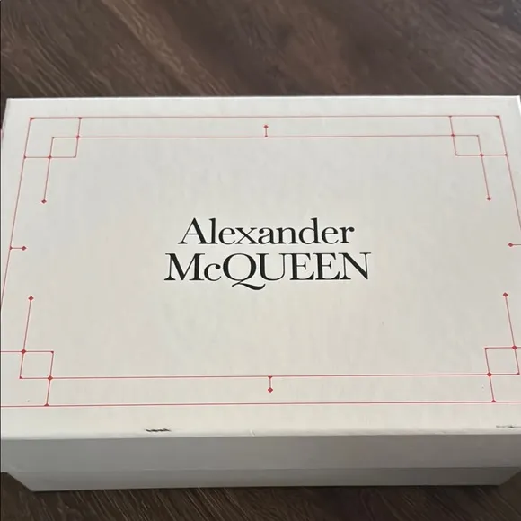 Alexander McQueen White and Pink Leather Sneakers