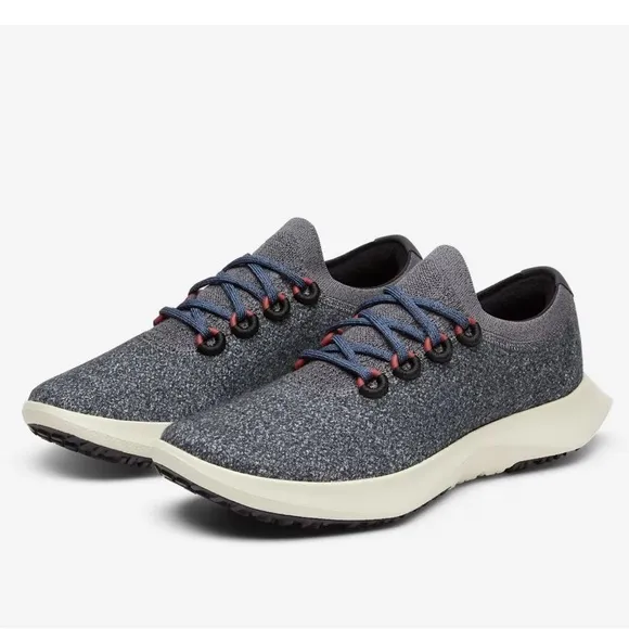 All birds Wool Dasher 2 Mizzle Men’s Size 14 In Dark Grey/ Red New