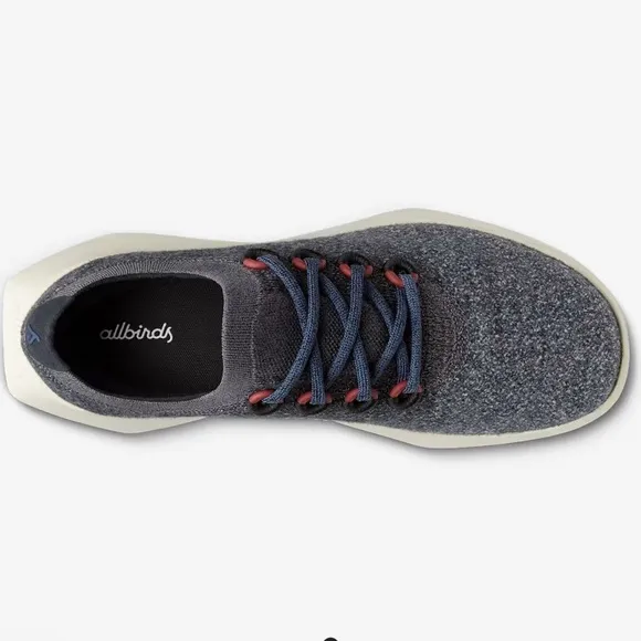 All birds Wool Dasher 2 Mizzle Men’s Size 14 In Dark Grey/ Red New