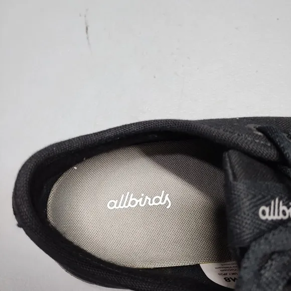 Allbirds Athletic Sneaker Shoes Mens Size 8 Black Comfort Round Toe Lace Up