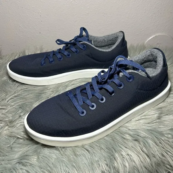Allbirds Men’s Wool Piper Woven Lace Up navy Blue Navy Casual Sneakers Size 14