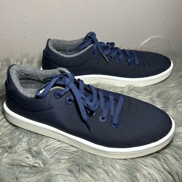 Allbirds Men’s Wool Piper Woven Lace Up navy Blue Navy Casual Sneakers Size 14