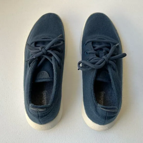 Allbirds Men's Wool Runners Lace-Up Shoes Comfort Cushioned Walking Blue Size 10