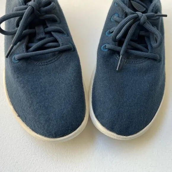 Allbirds Men's Wool Runners Lace-Up Shoes Comfort Cushioned Walking Blue Size 10