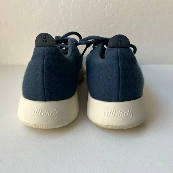 Allbirds Men's Wool Runners Lace-Up Shoes Comfort Cushioned Walking Blue Size 10
