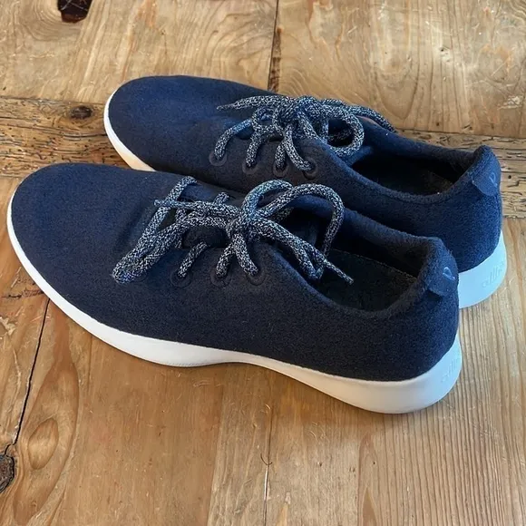 ALLBIRDS Men's Wool Runners Tuke Midnight/Cream Sole Comfort Shoes 10