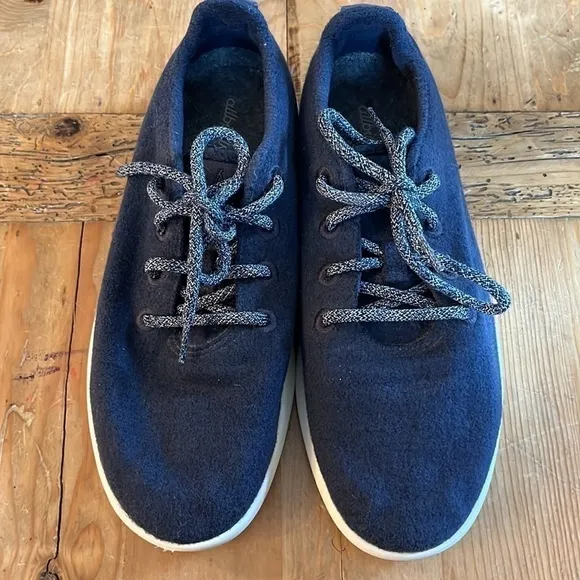 ALLBIRDS Men's Wool Runners Tuke Midnight/Cream Sole Comfort Shoes 10