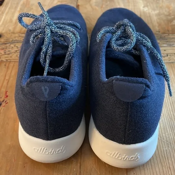ALLBIRDS Men's Wool Runners Tuke Midnight/Cream Sole Comfort Shoes 10