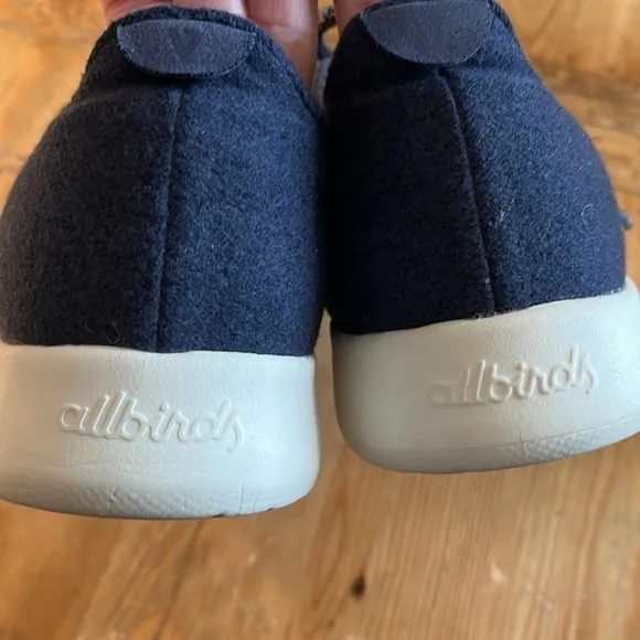 ALLBIRDS Men's Wool Runners Tuke Midnight/Cream Sole Comfort Shoes 10