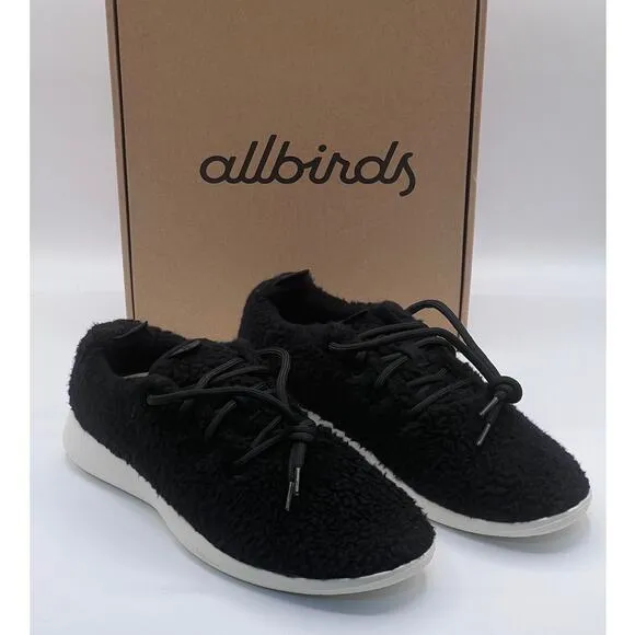 Allbirds Sneakers Mens 10 Wool Runner Fluff Natural Black Casual Shoe NEW