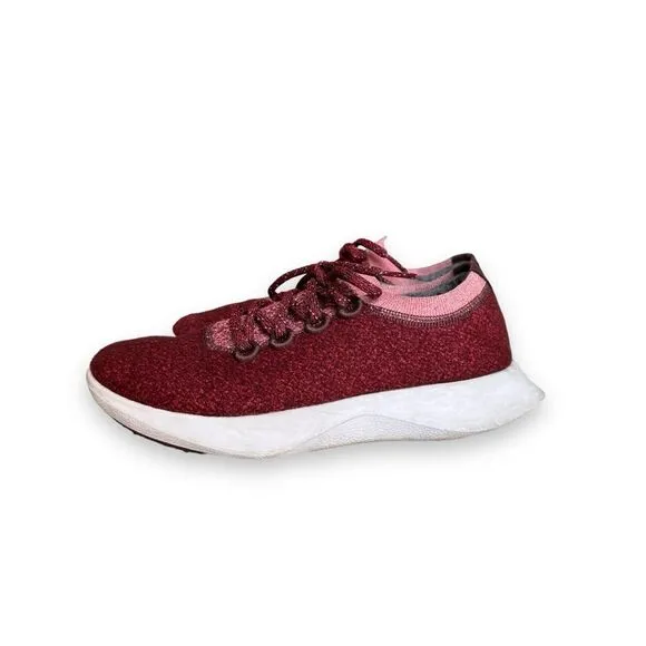 Allbirds Wool Dasher Mizzle Running Sneakers Sierra/Light Pink Size 9
