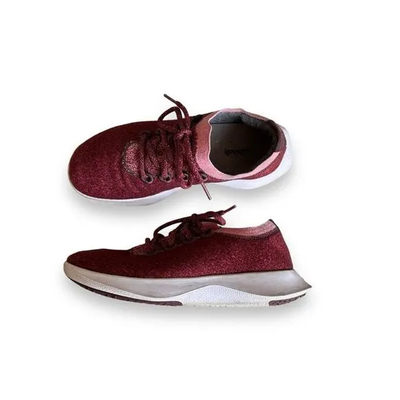 Allbirds Wool Dasher Mizzle Running Sneakers Sierra/Light Pink Size 9