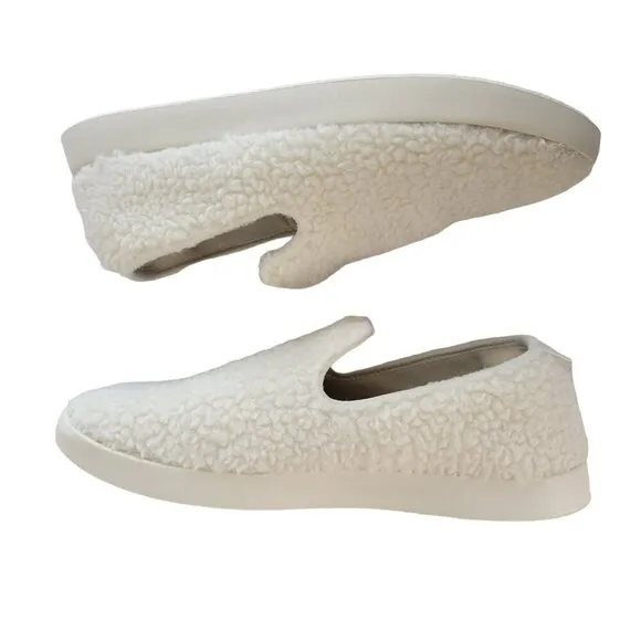Allbirds Wool Lounger Fluff Natural White Merino Slip On Soft Cozy Boho