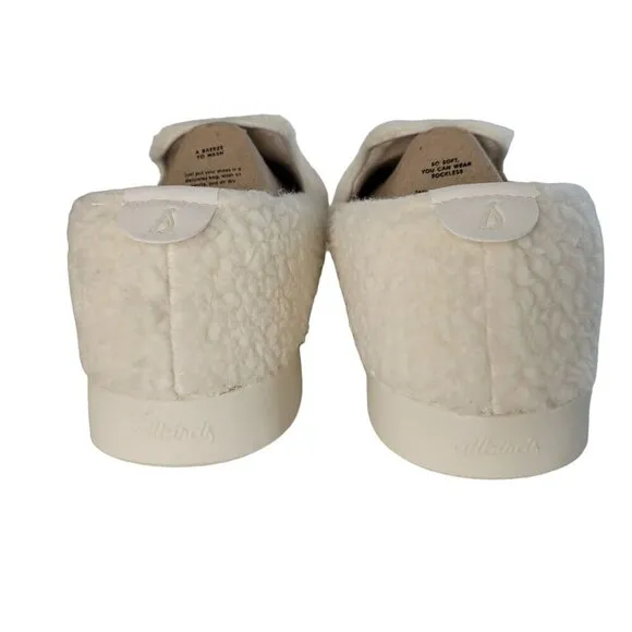 Allbirds Wool Lounger Fluff Natural White Merino Slip On Soft Cozy Boho